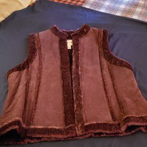 Faux Fur and Suede Vest